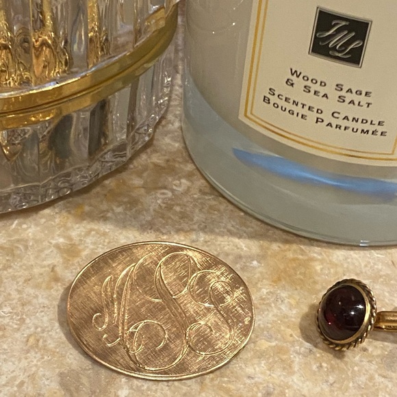 Vintage 12K gold filled estate sale Monogramed brooch pin - Picture 4 of 6